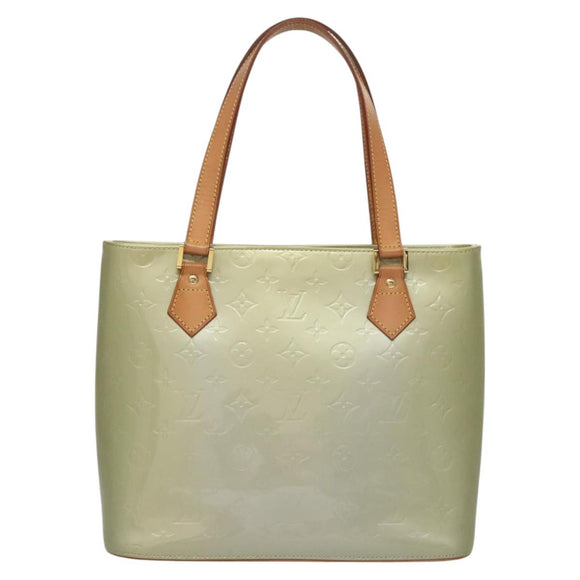 LOUIS VUITTON Monogram Vernis Houston Hand Bag Gris M91053 LV Auth 117780