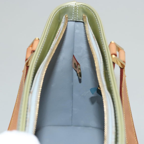 LOUIS VUITTON Monogram Vernis Houston Hand Bag Gris M91053 LV Auth 117780