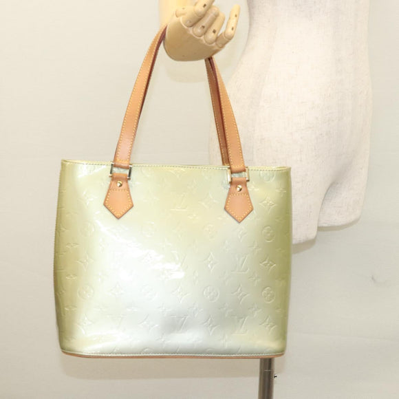LOUIS VUITTON Monogram Vernis Houston Hand Bag Gris M91053 LV Auth 117780