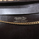 Christian Dior Trotter Canvas Chain Shoulder Bag Brown Gold Auth 117785-17