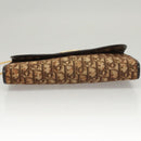 Christian Dior Trotter Canvas Chain Shoulder Bag Brown Gold Auth 117785-9
