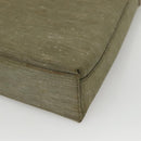 Salvatore Ferragamo Gancini Shoulder Bag Canvas Khaki Auth 117786-16