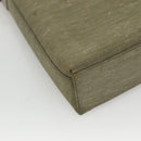 Salvatore Ferragamo Gancini Shoulder Bag Canvas Khaki Auth 117786-17