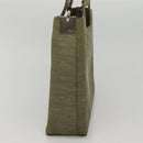 Salvatore Ferragamo Gancini Shoulder Bag Canvas Khaki Auth 117786-4
