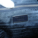 PRADA Shoulder Bag Nylon Blue Silver Auth 117789-18