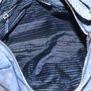 PRADA Shoulder Bag Nylon Blue Silver Auth 117789-10