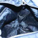 PRADA Shoulder Bag Nylon Blue Silver Auth 117789-19
