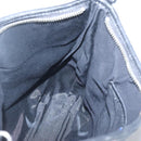 BURBERRY Nova Check Blue Label Shoulder Bag Wool Black Silver Auth 117790-18