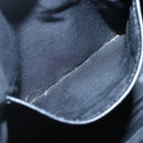 BURBERRY Nova Check Blue Label Shoulder Bag Wool Black Silver Auth 117790-11