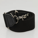 BURBERRY Nova Check Blue Label Shoulder Bag Wool Black Silver Auth 117790-12