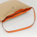 PRADA Tote Bag Canvas Beige Silver Auth 117799-7