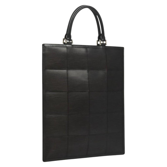 LOUIS VUITTON Epi Stretch Silver Fizz Hand Bag Black M54622 LV Auth 117803