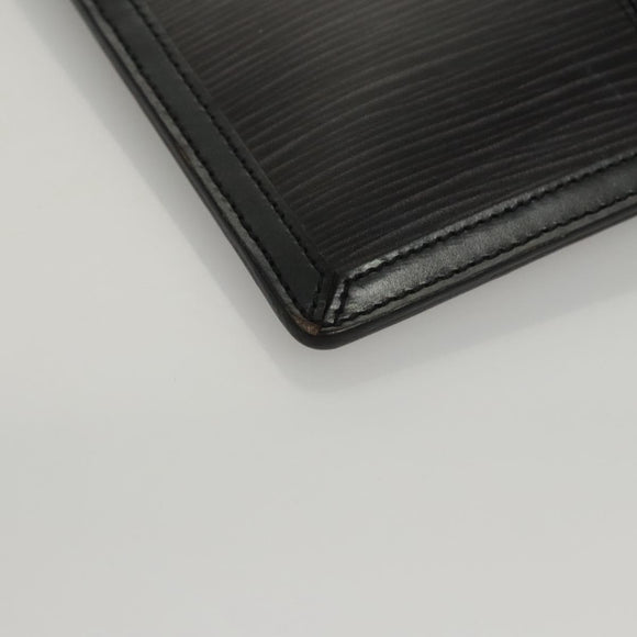 LOUIS VUITTON Epi Stretch Silver Fizz Hand Bag Black M54622 LV Auth 117803