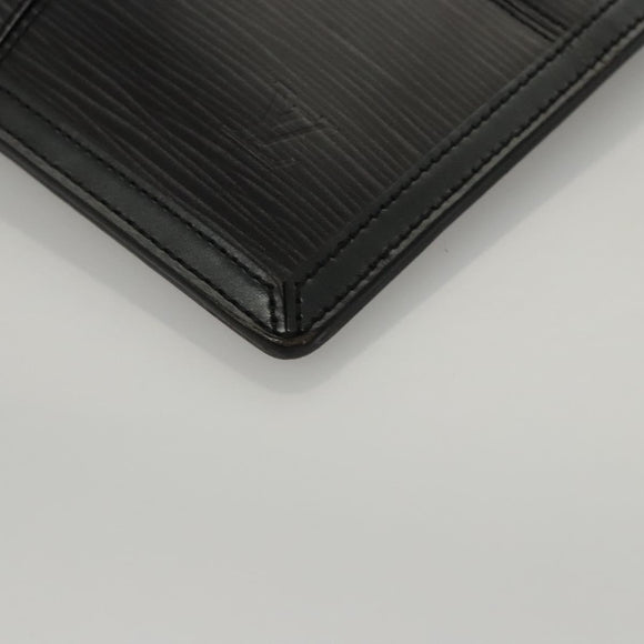 LOUIS VUITTON Epi Stretch Silver Fizz Hand Bag Black M54622 LV Auth 117803