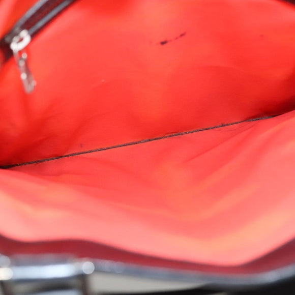 LOUIS VUITTON Epi Stretch Silver Fizz Hand Bag Black M54622 LV Auth 117803