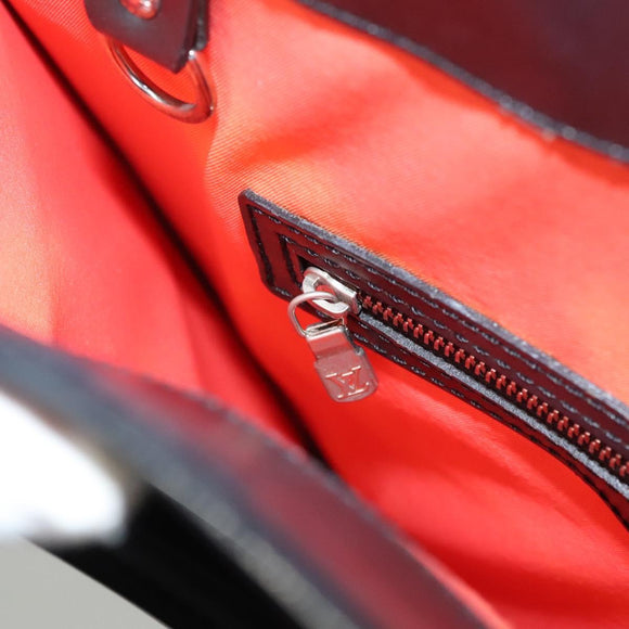 LOUIS VUITTON Epi Stretch Silver Fizz Hand Bag Black M54622 LV Auth 117803