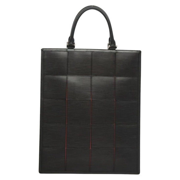 LOUIS VUITTON Epi Stretch Silver Fizz Hand Bag Black M54622 LV Auth 117803