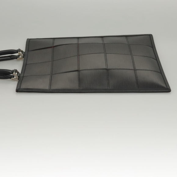 LOUIS VUITTON Epi Stretch Silver Fizz Hand Bag Black M54622 LV Auth 117803