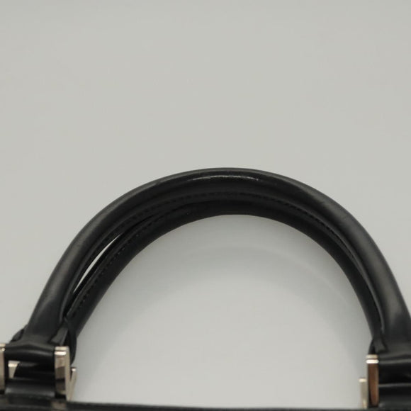LOUIS VUITTON Epi Stretch Silver Fizz Hand Bag Black M54622 LV Auth 117803