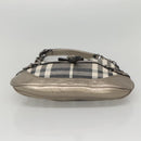 BURBERRY Nova Check Shoulder Bag Canvas Gray Auth 117804-5
