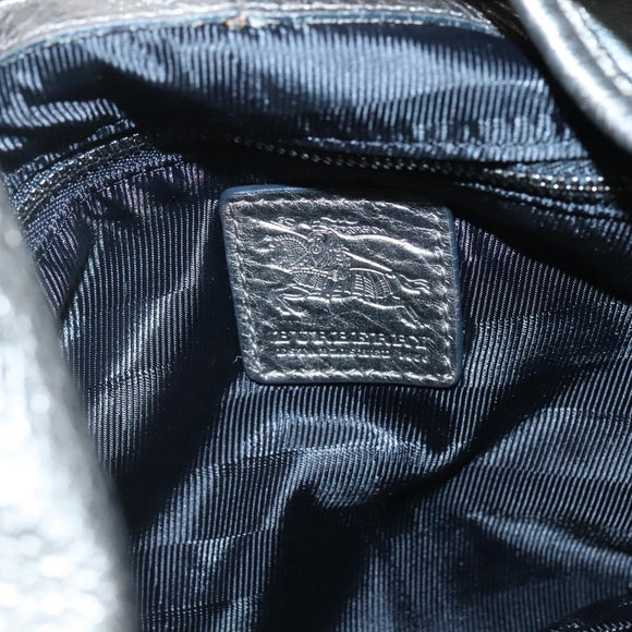 BURBERRY Nova Check Shoulder Bag Canvas Gray Auth 117804