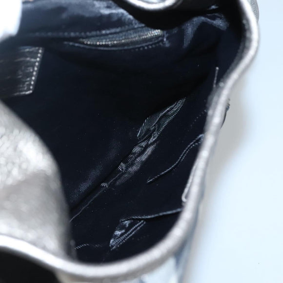 BURBERRY Nova Check Shoulder Bag Canvas Gray Auth 117804