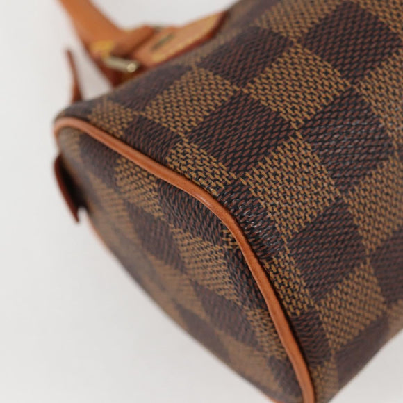LOUIS VUITTON Damier Ebene Mini Speedy Hand Bag SPO N41536 LV Auth 117814SM