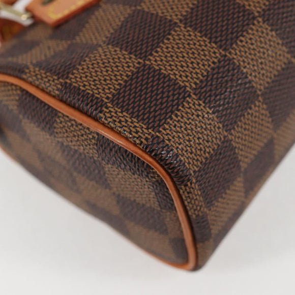 LOUIS VUITTON Damier Ebene Mini Speedy Hand Bag SPO N41536 LV Auth 117814SM