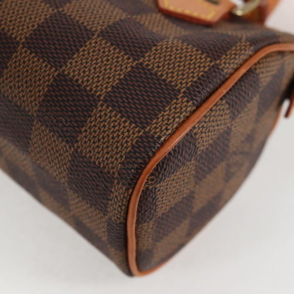LOUIS VUITTON Damier Ebene Mini Speedy Hand Bag SPO N41536 LV Auth 117814SM