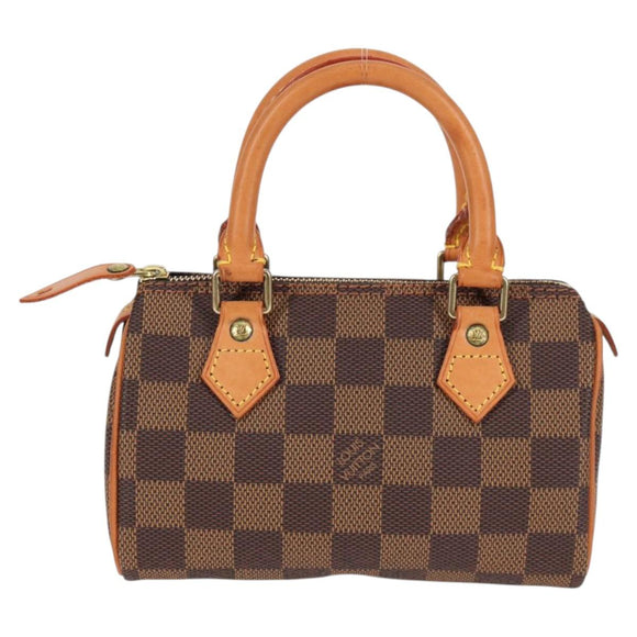 LOUIS VUITTON Damier Ebene Mini Speedy Hand Bag SPO N41536 LV Auth 117814SM