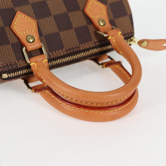 LOUIS VUITTON Damier Ebene Mini Speedy Hand Bag SPO N41536 LV Auth 117814SM