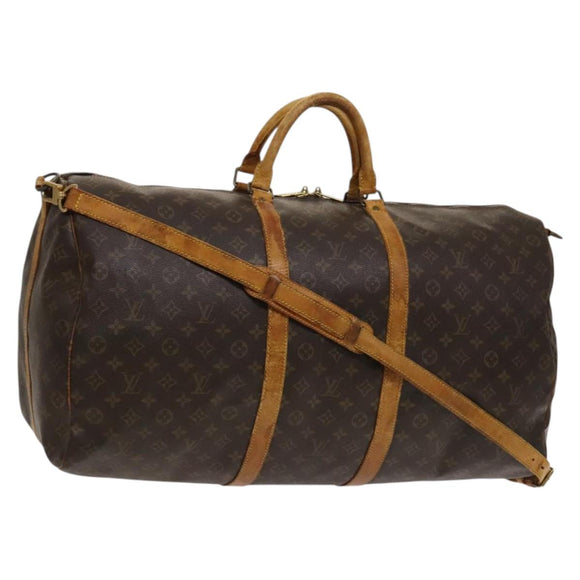 LOUIS VUITTON Monogram Keepall Bandouliere 60 Boston Bag M41412 LV Auth 117825