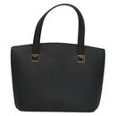 CELINE Hand Bag Leather Navy Gold Auth 117832-13