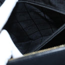 CELINE Hand Bag Leather Navy Gold Auth 117832-22