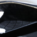 CELINE Hand Bag Leather Navy Gold Auth 117832-23