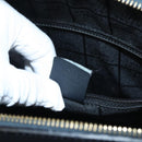 CELINE Hand Bag Leather Navy Gold Auth 117832-12