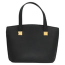 CELINE Hand Bag Leather Navy Gold Auth 117832-2
