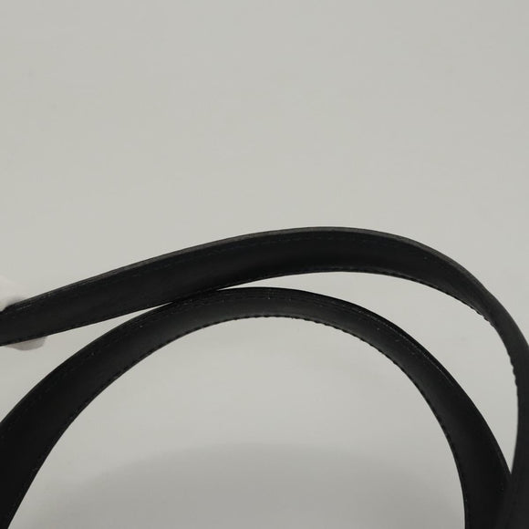 CELINE Hand Bag Leather Navy Gold Auth 117832