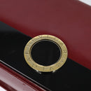 BVLGARI Chain Shoulder Bag Leather Red Auth 117840-20