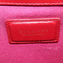 BVLGARI Chain Shoulder Bag Leather Red Auth 117840-21