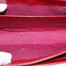 BVLGARI Chain Shoulder Bag Leather Red Auth 117840-11