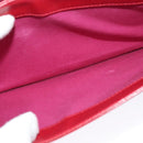 BVLGARI Chain Shoulder Bag Leather Red Auth 117840-26