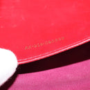 BVLGARI Chain Shoulder Bag Leather Red Auth 117840-12