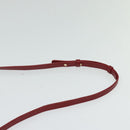 BVLGARI Chain Shoulder Bag Leather Red Auth 117840-14