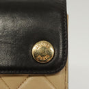 CHANEL Hand Bag Lamb Skin Beige CC Auth 117841-8