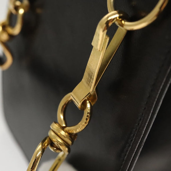 CHANEL Hand Bag Lamb Skin Beige CC Auth 117841