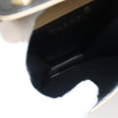 CHANEL Hand Bag Lamb Skin Beige CC Auth 117841-11