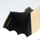 CHANEL Hand Bag Lamb Skin Beige CC Auth 117841-22