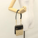 CHANEL Hand Bag Lamb Skin Beige CC Auth 117841-23