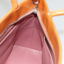 CHANEL Standard Tote Bag Patent leather Beige CC Auth 117843-18